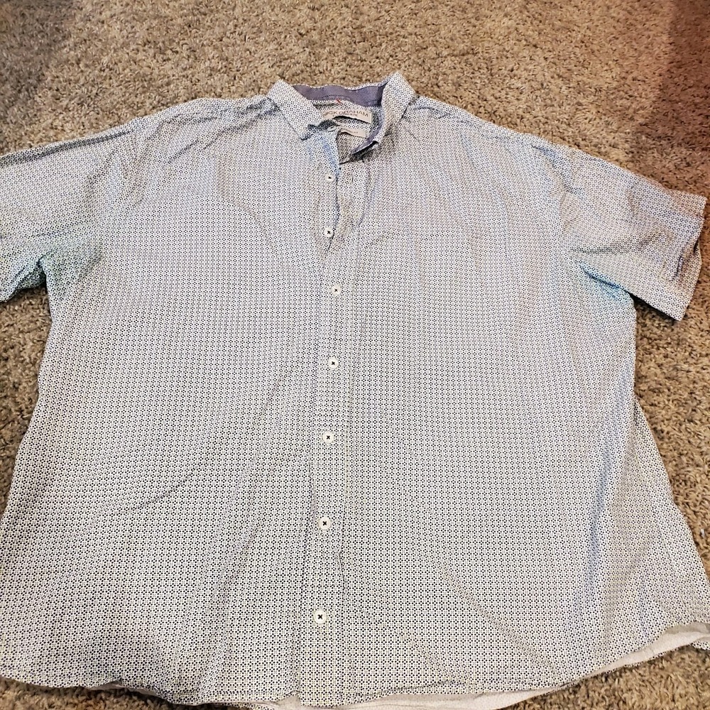 Nick Graham Everywhere Stretch Modern Fit Button Short Sleeve Shirt 2xL 18/18.5‎